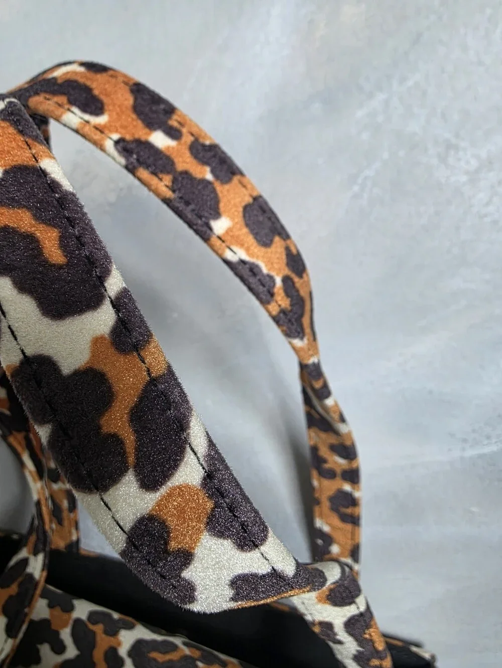 Kate Spade Icon Leopard Plush Felt Tote Shoulder Bag 10x8x4 Y2K Scene Rave